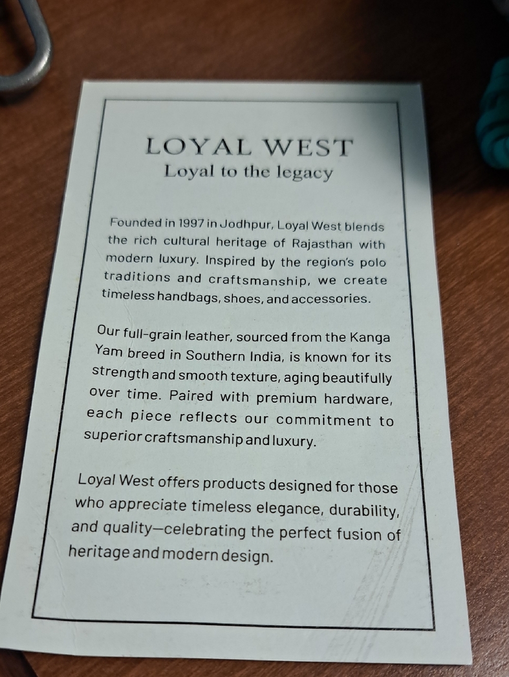 Loyal West Teal Tooled Leather Top-Handle Bag - Picture 6 of 7